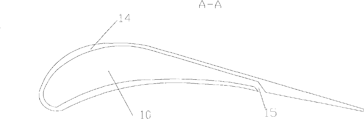 Dehumidifying device for hollow stationary blade of steam turbine through heating and blowing