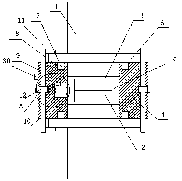 Leakage-proof device and installation method of construction pipeline interface