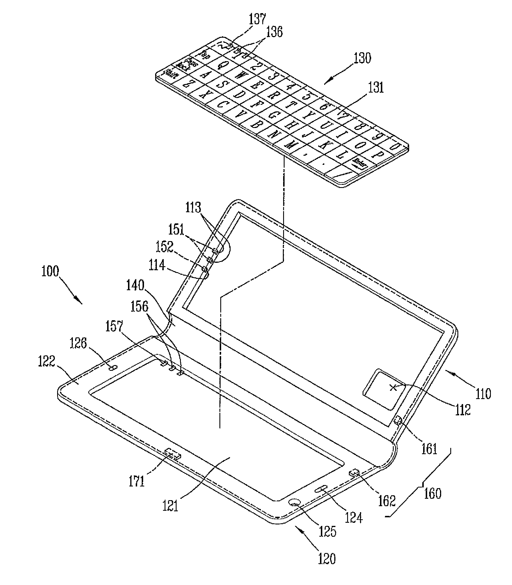 Casing and portable terminal having the same