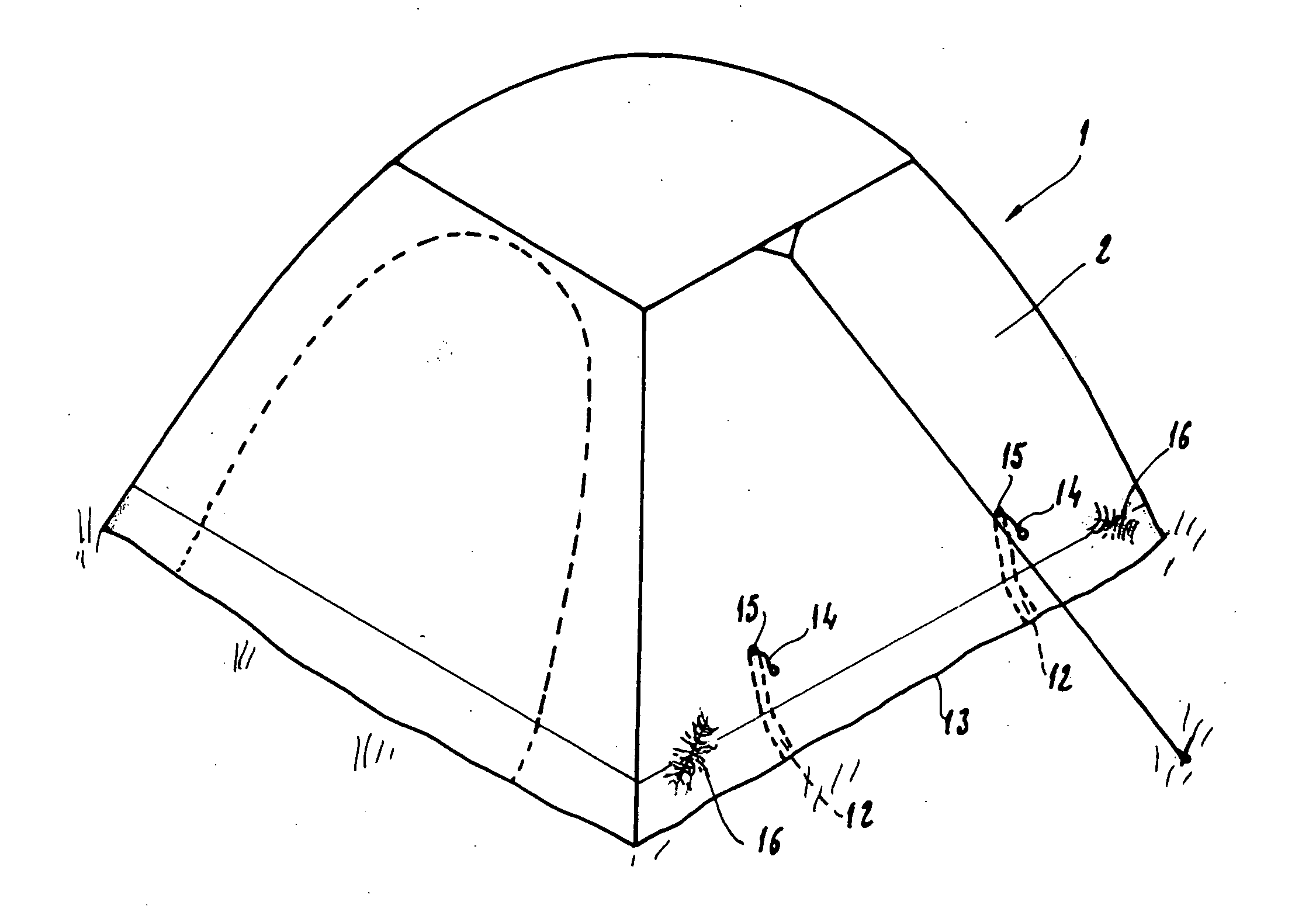 Camping tent with improved ventilation