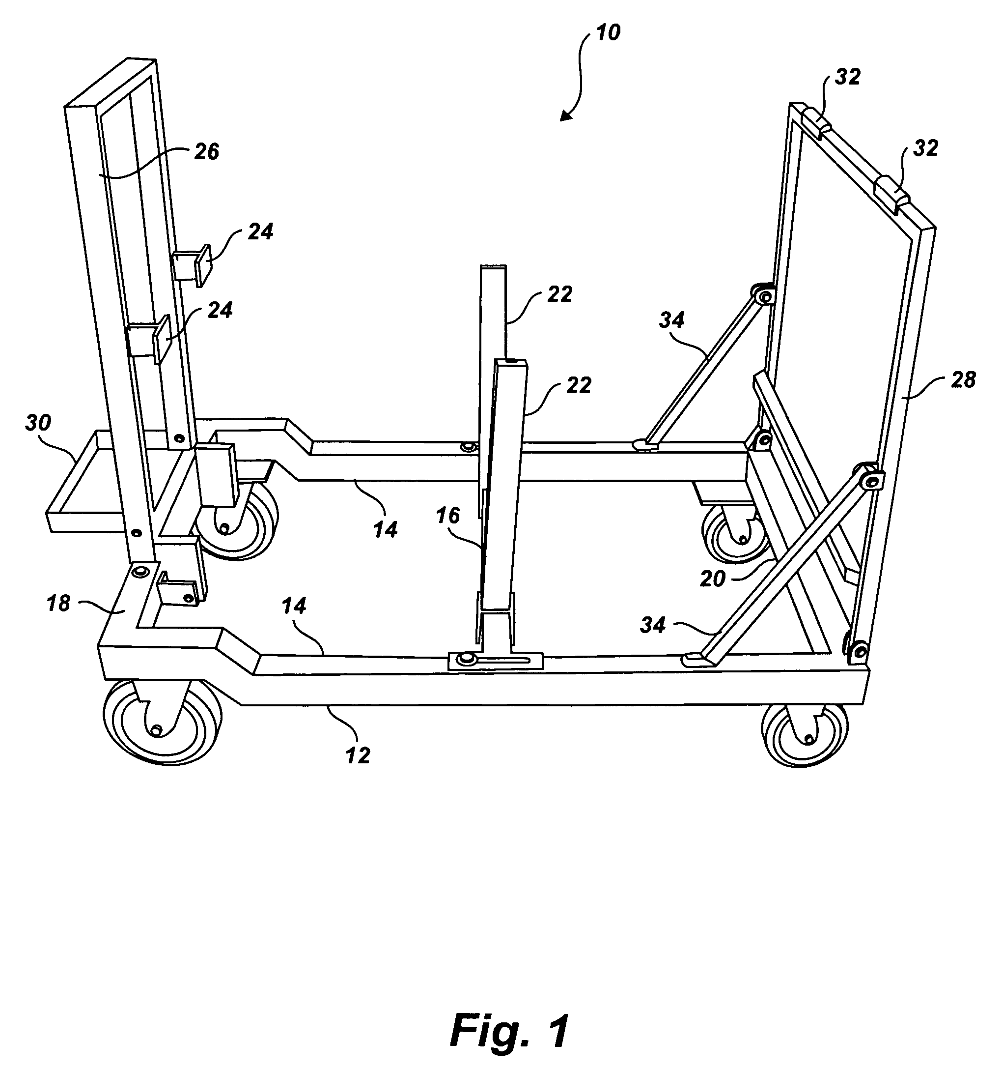 Collapsible engine test stand