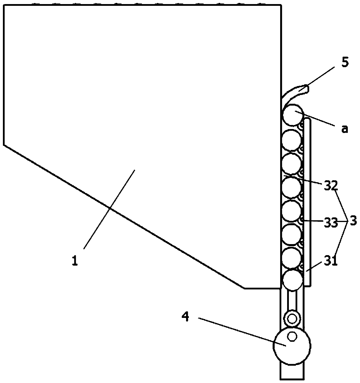 Eccentric wheel moving-out device for blood collection pipes