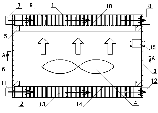 Liquid cooling radiator of engine with electromagnetic shielding device