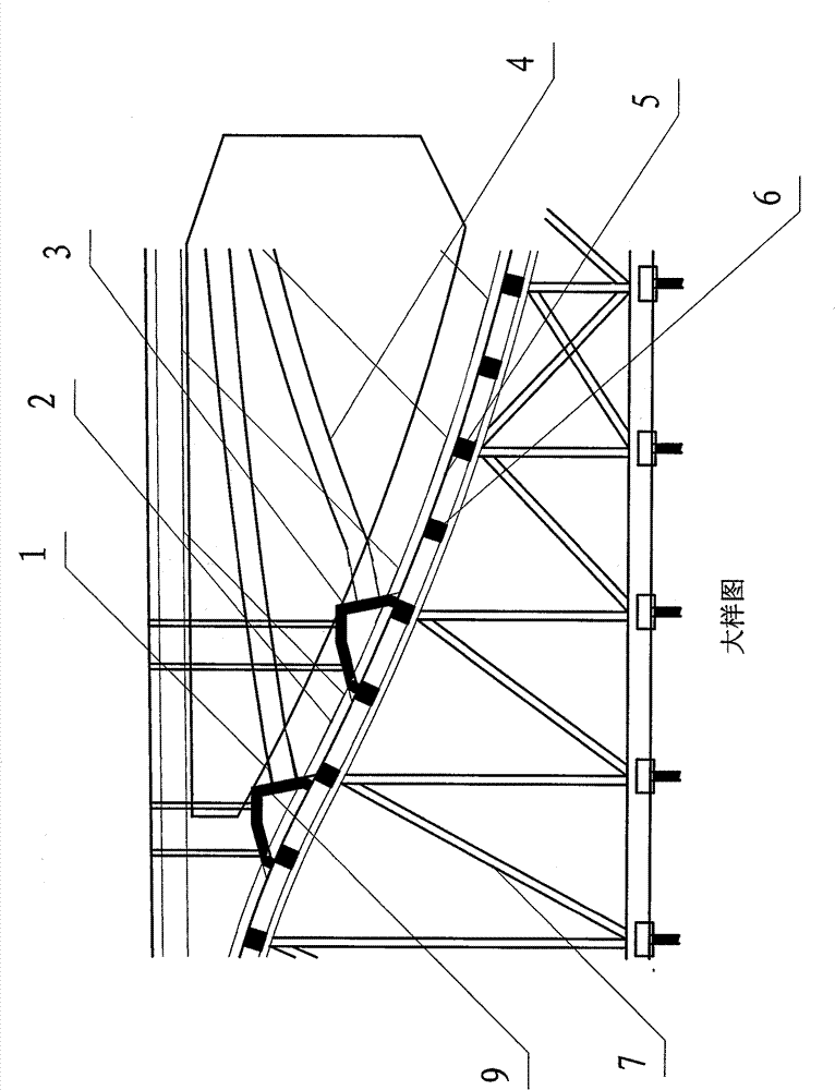 Construction technology for stretching notch by cast-in-situ prestress box beam