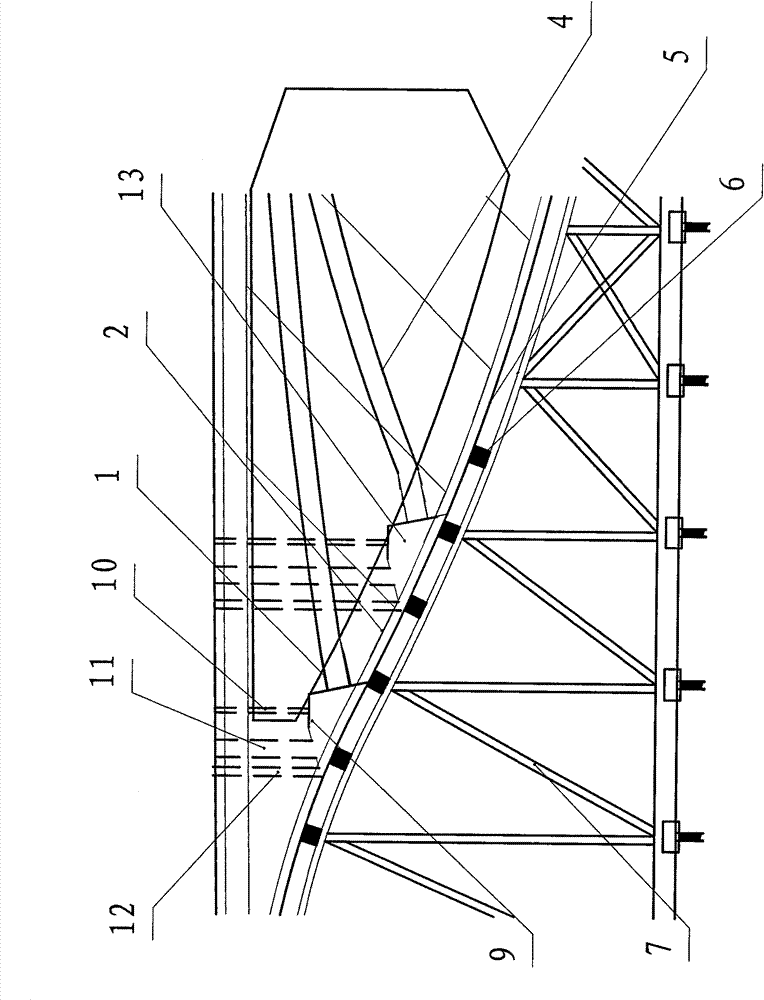 Construction technology for stretching notch by cast-in-situ prestress box beam