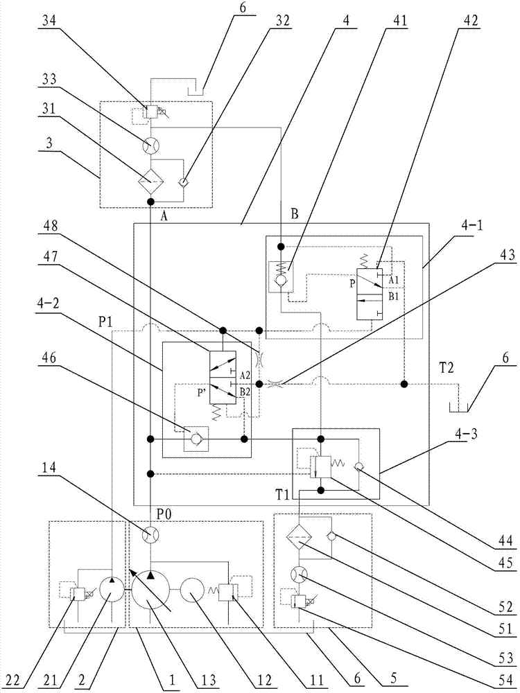 Excavator boom energy regenerating device and boom energy regenerating valve block thereof