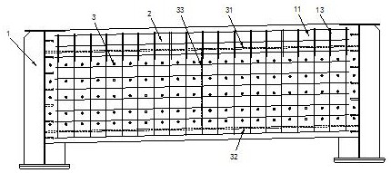 Novel anti-corrosion, noise-reducing, vibration-reducing and anti-seismic steel reinforced concrete diaphragm beam