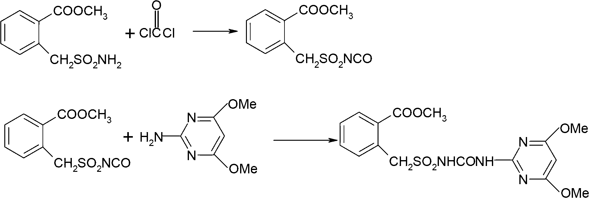 Method for preparing bensulfuron methyl