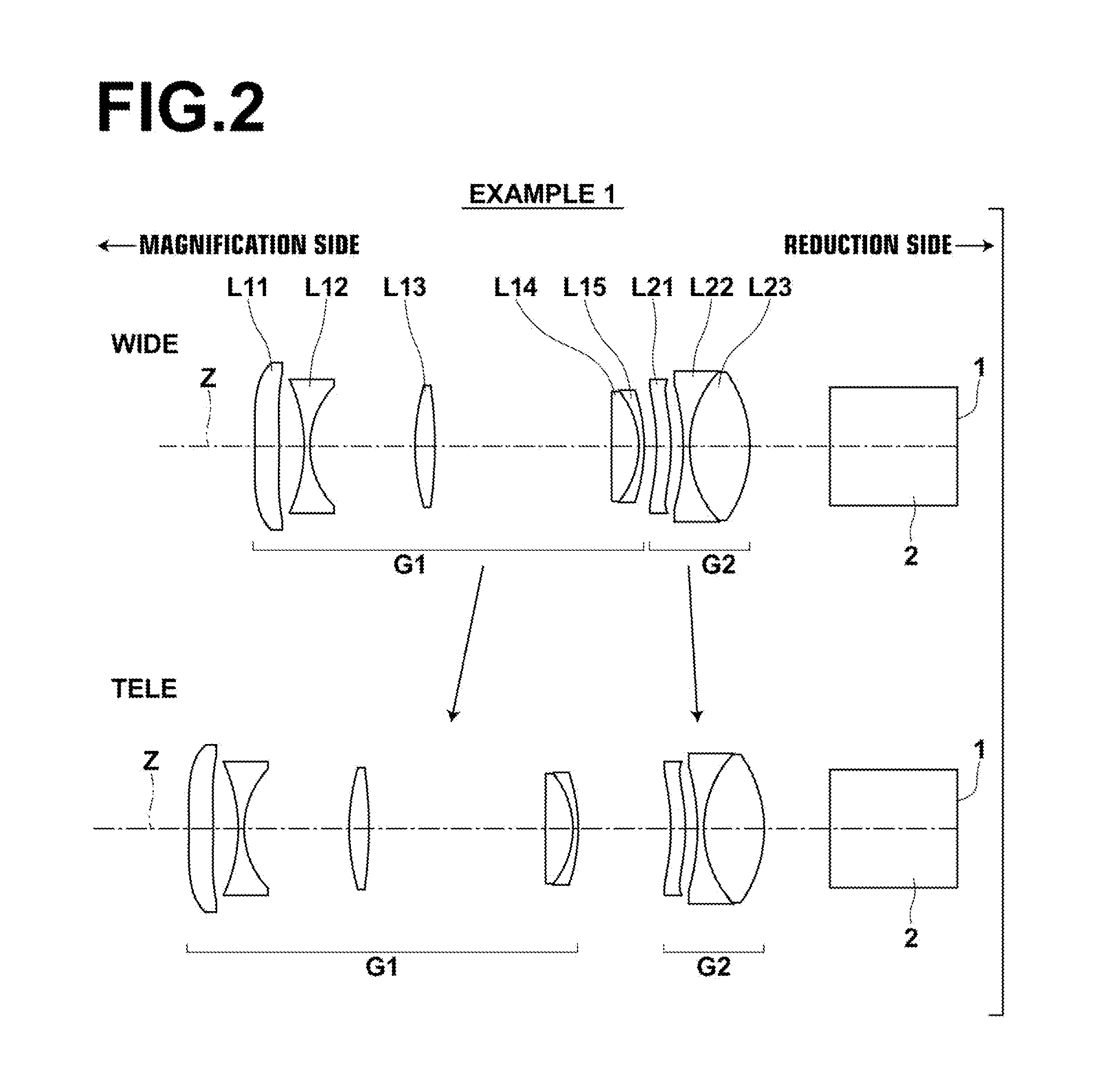 Variable magnification projection optical system and projection display apparatus