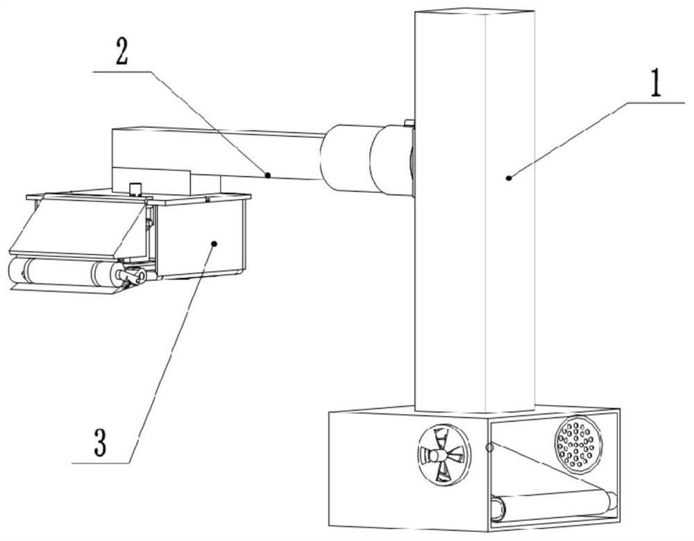 A long strip chicken trough cleaning and collecting device