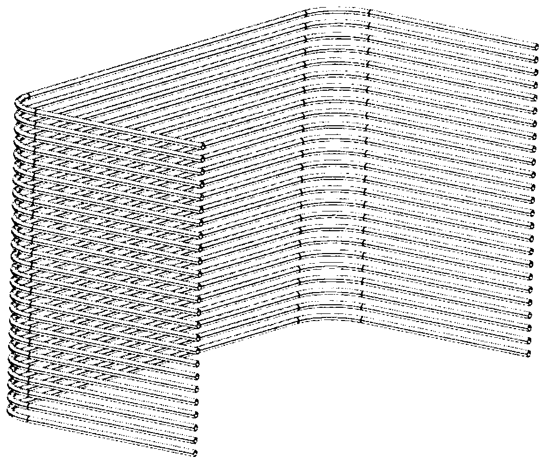 Wide-range temperature adjusting heat exchange device for copious cooling treatment of methane