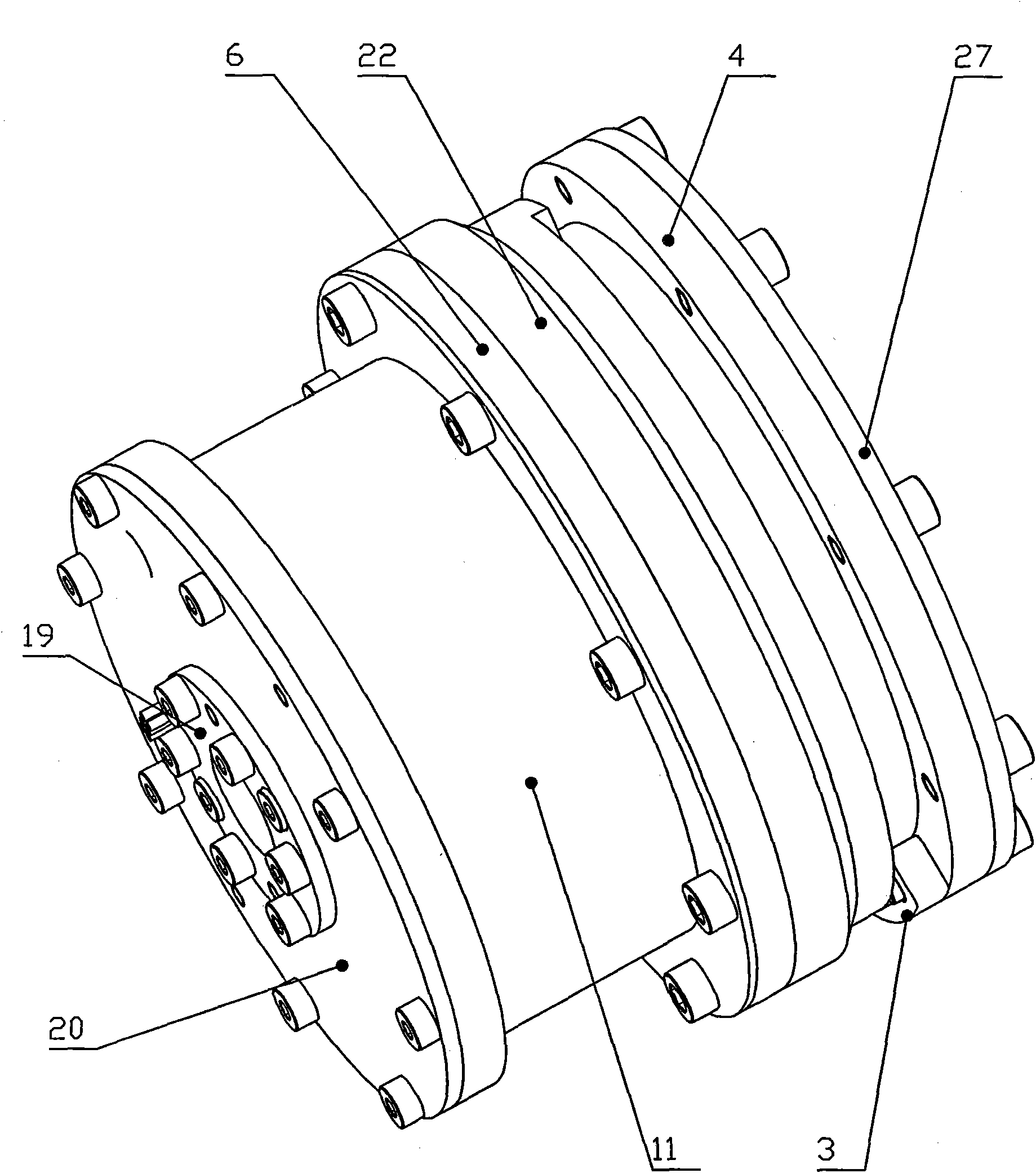 Lunar exploration mechanical arm modular joint with torque retention feature