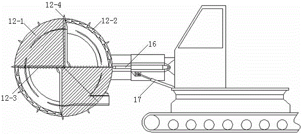 Half-section geotechnical milling machine