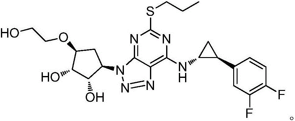 Synthesis process of ticagrelor intermediate