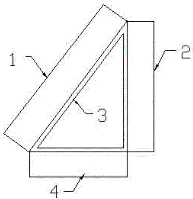 Vehicle right side rear triangular glass frame