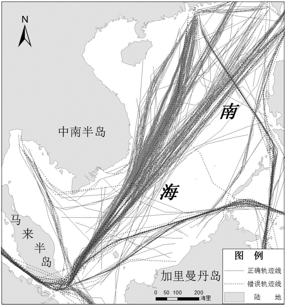 Cross-land ship track line correction method based on obstacle-avoiding path planning