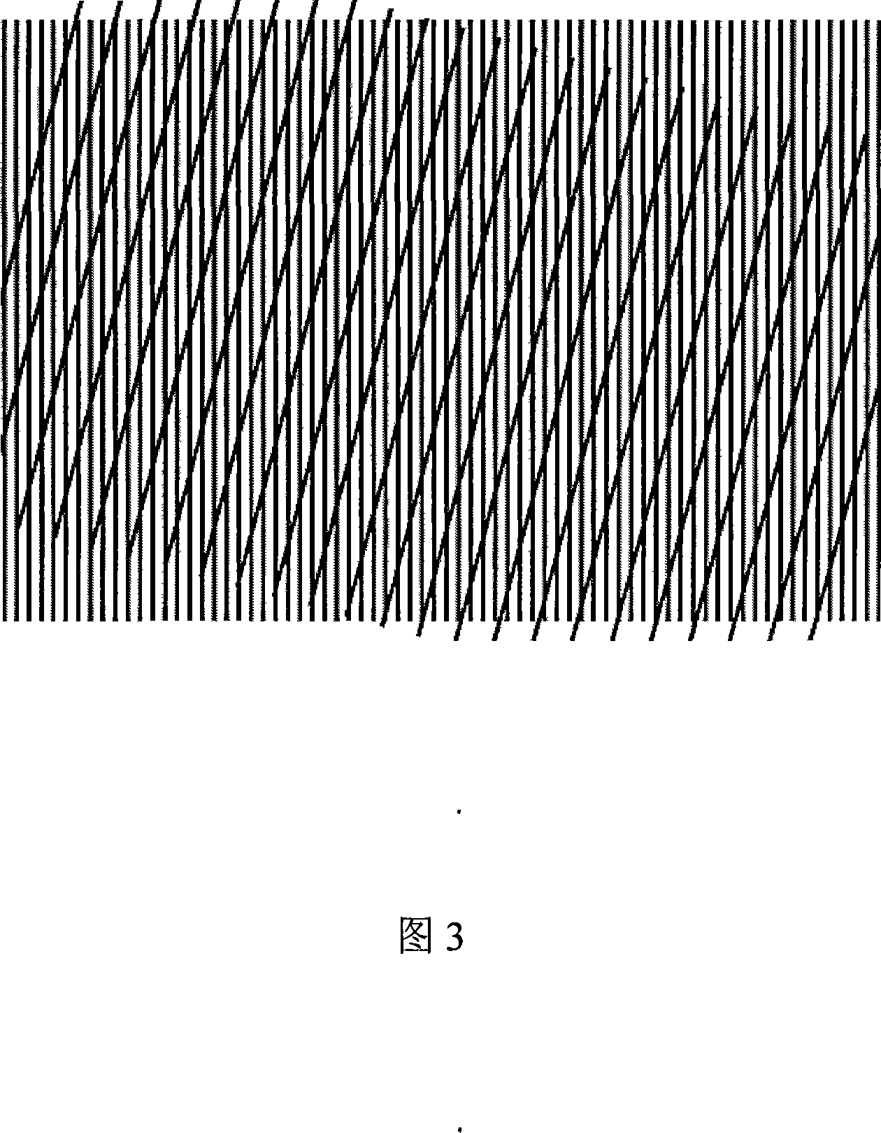 Stereo display device without moir¿ª patterns and method