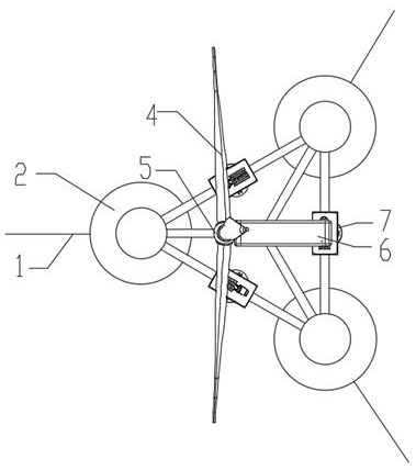 Multi-degree-of-freedom wave energy floater and semi-submersible fan coupling power generation system and method