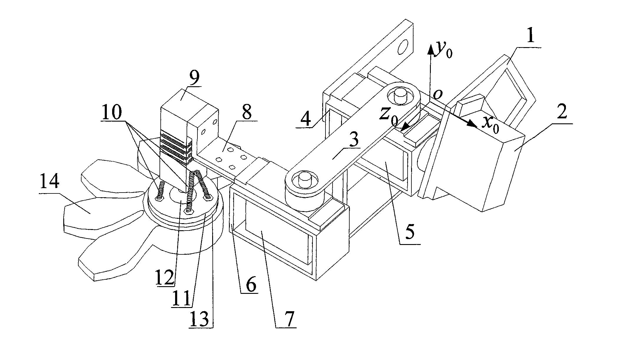 Bionic leg with three-dimensional force perception and spatial surface self-adaptive ability