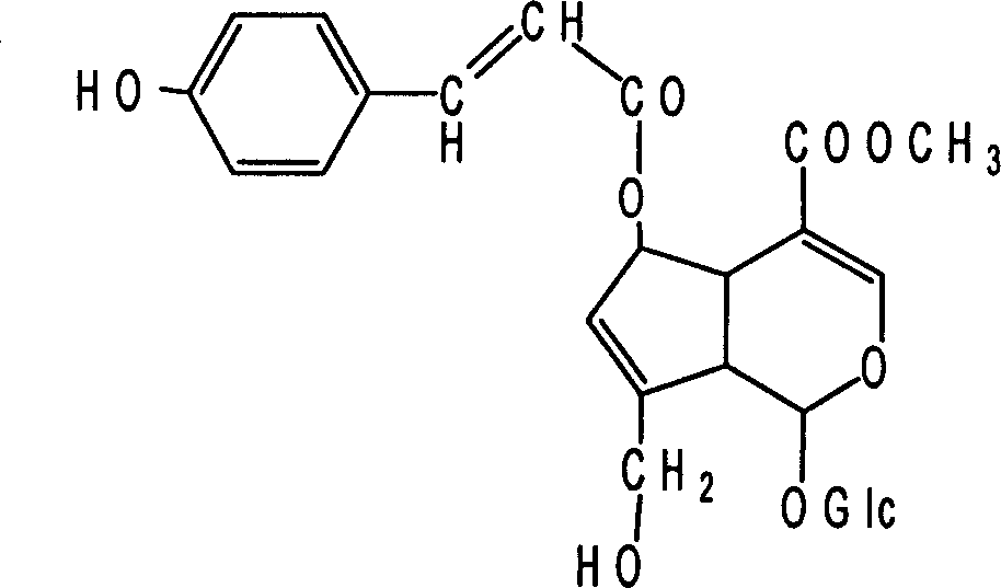 Method for abstracting and separating iridoid compound monomer from oldenlandia diffusa