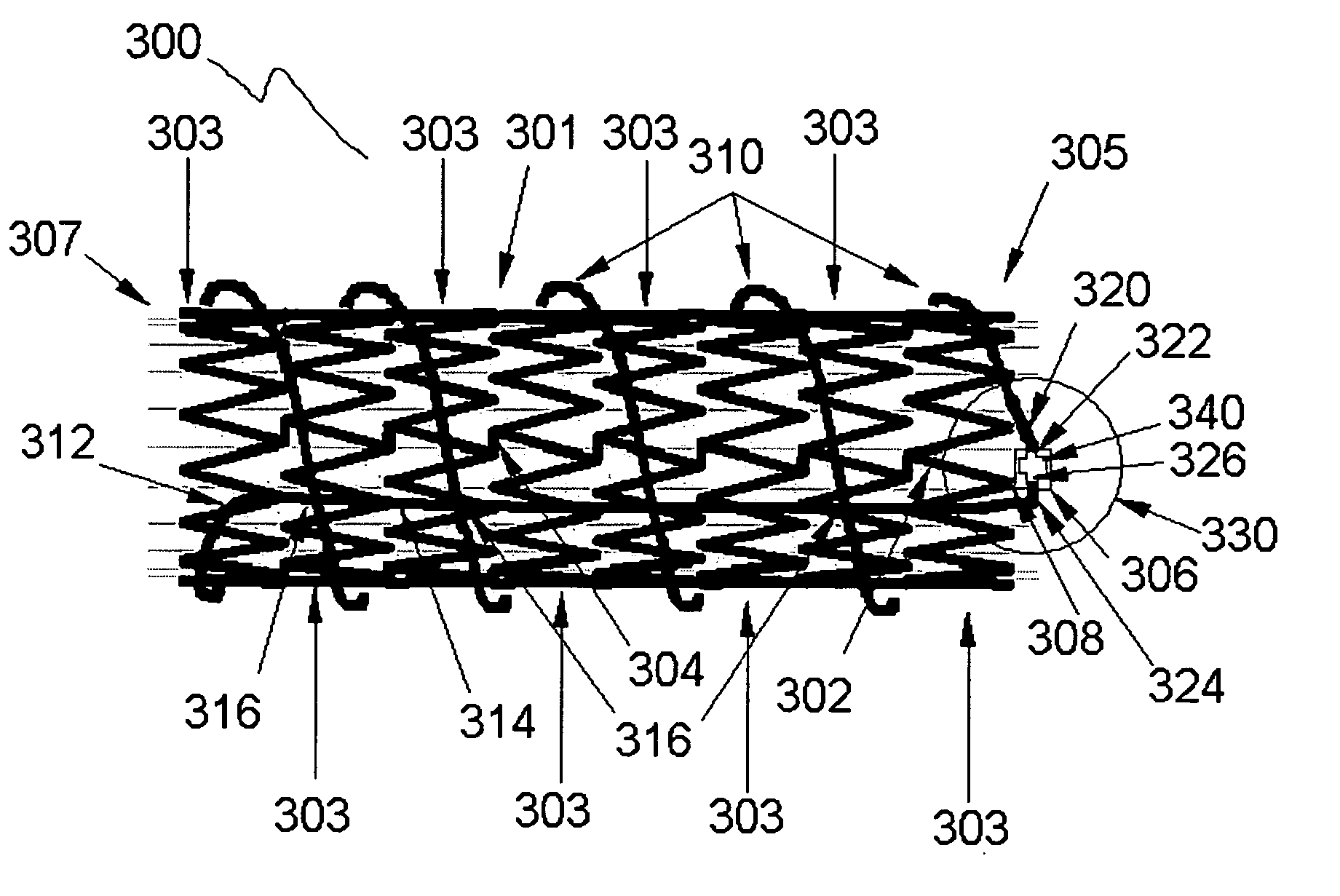 Stent and MR imaging process and device