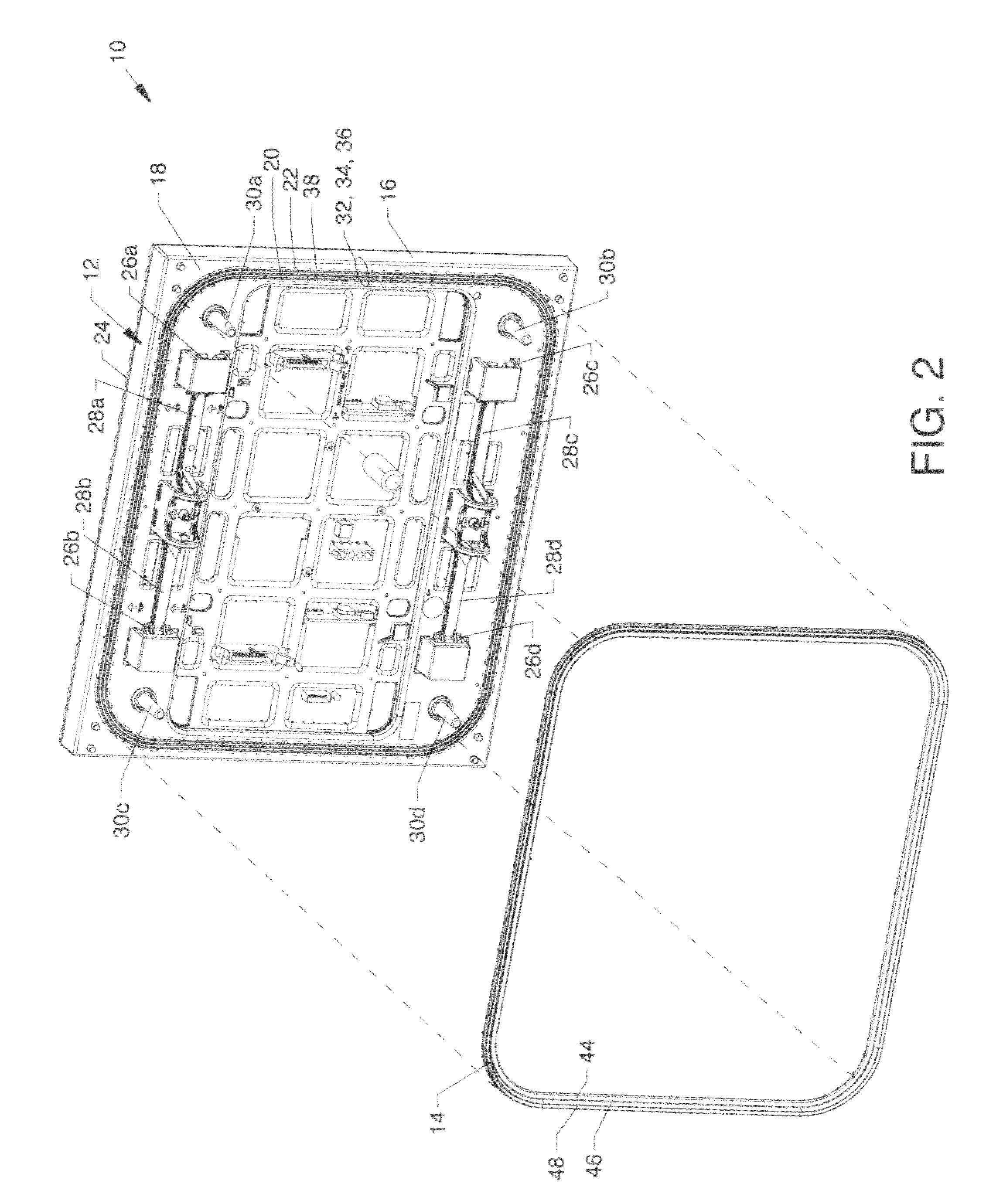 Electronic sign module housing having an overmolded gasket seal