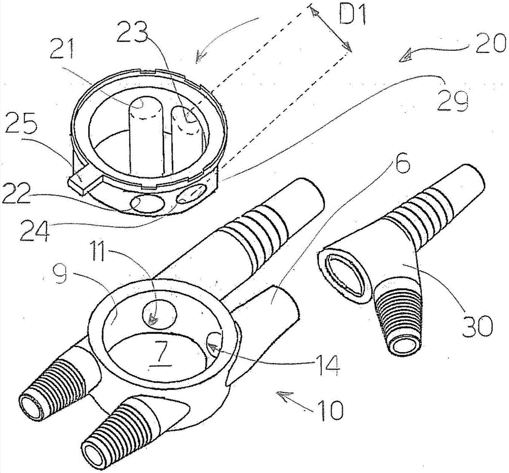 Fluid flow switching device for catheterization with a three way bladder catheter