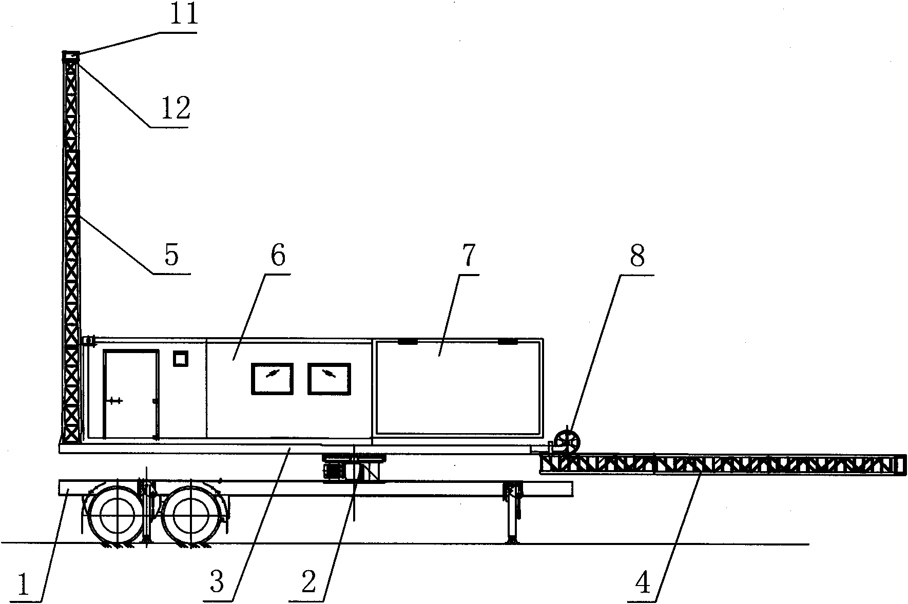 All-in-one anchoring trailer