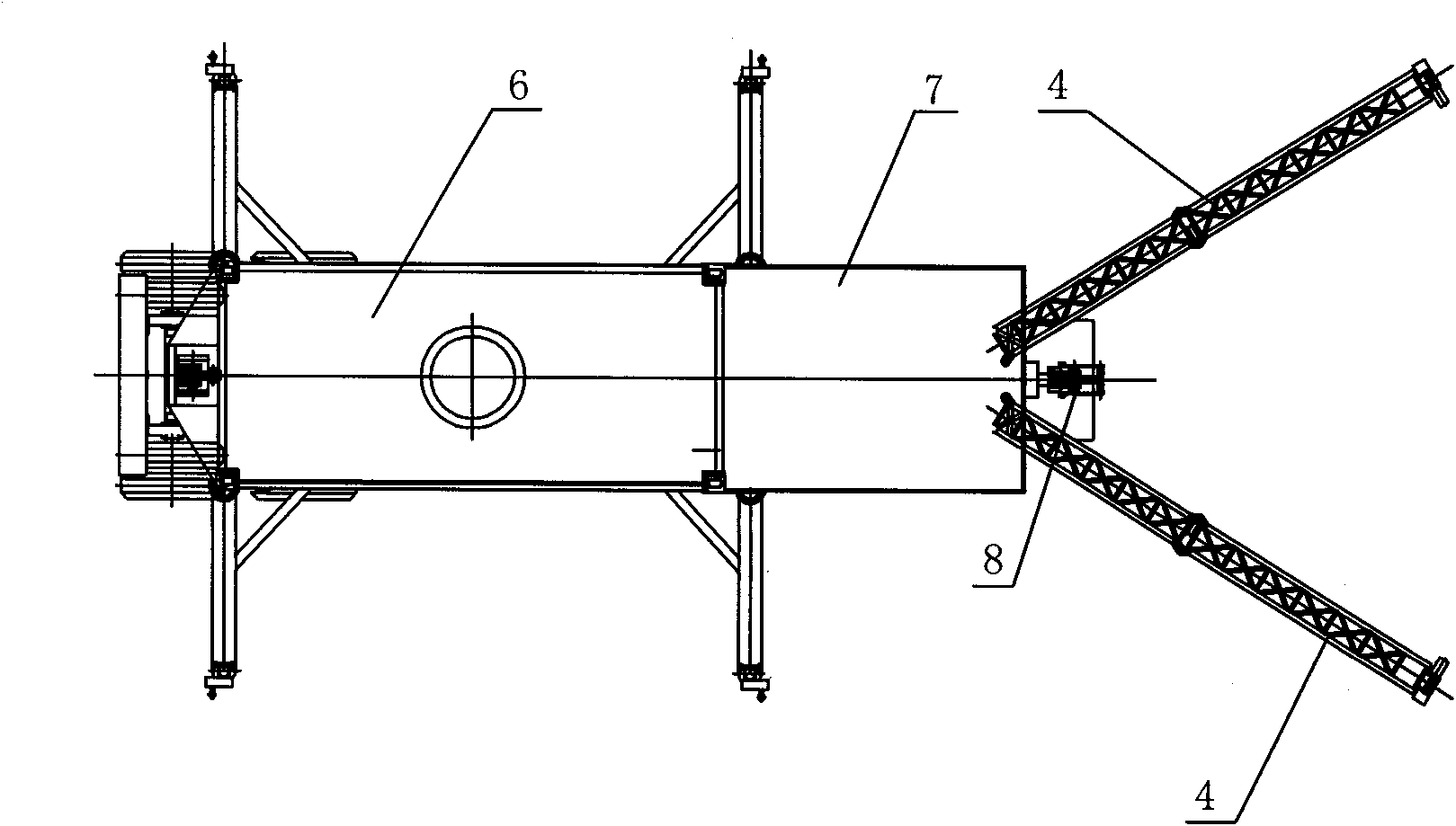 All-in-one anchoring trailer