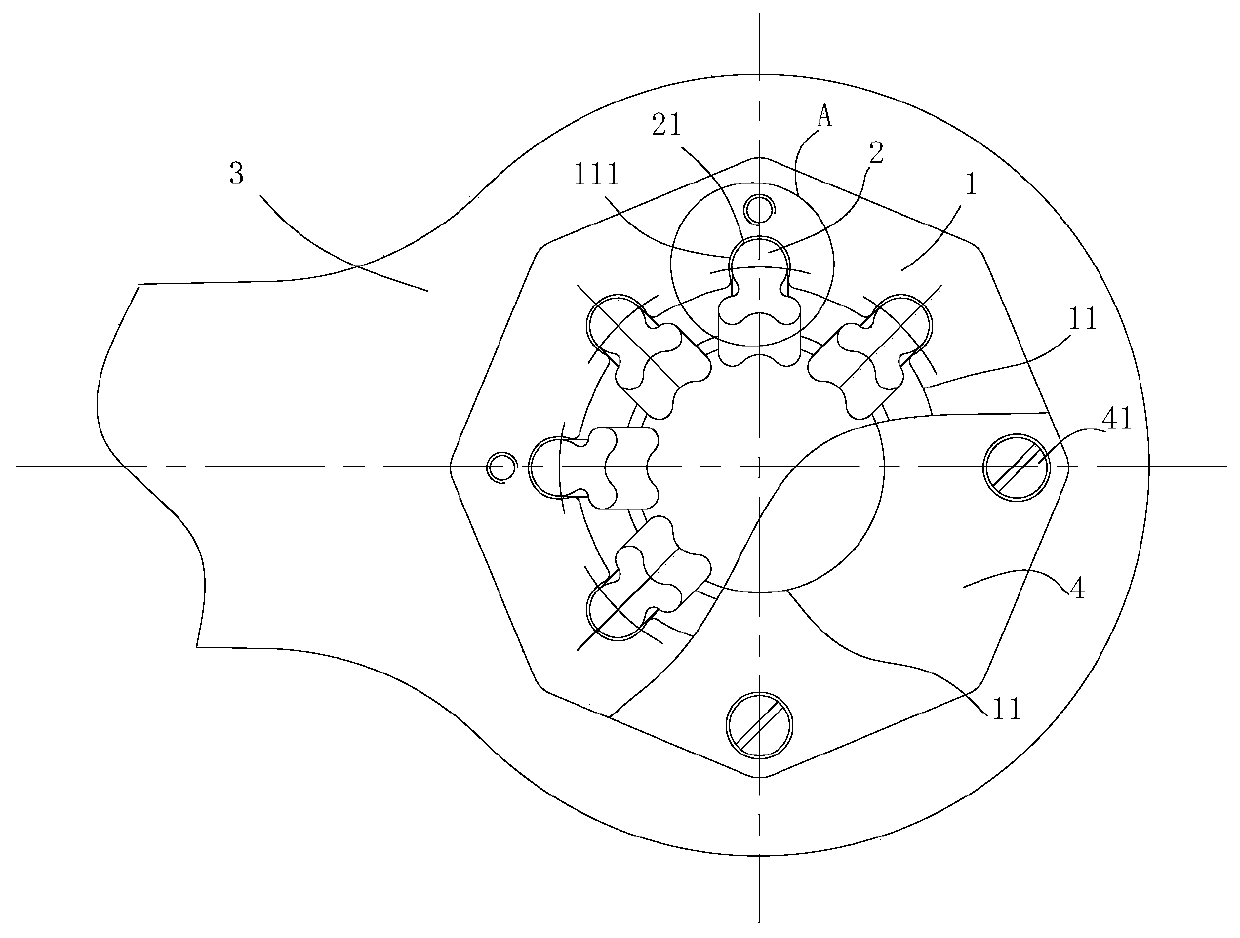 A nut wrench for disassembling conical head nuts