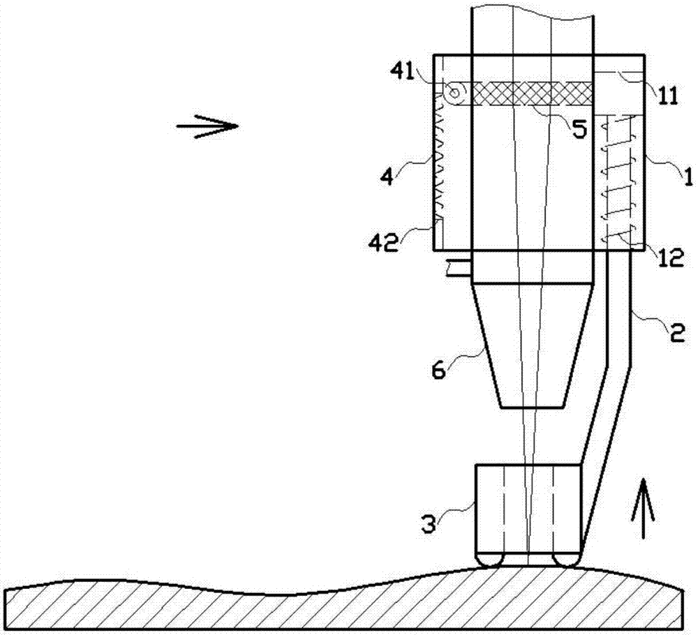 Automatic focusing high-efficiency laser cutting device