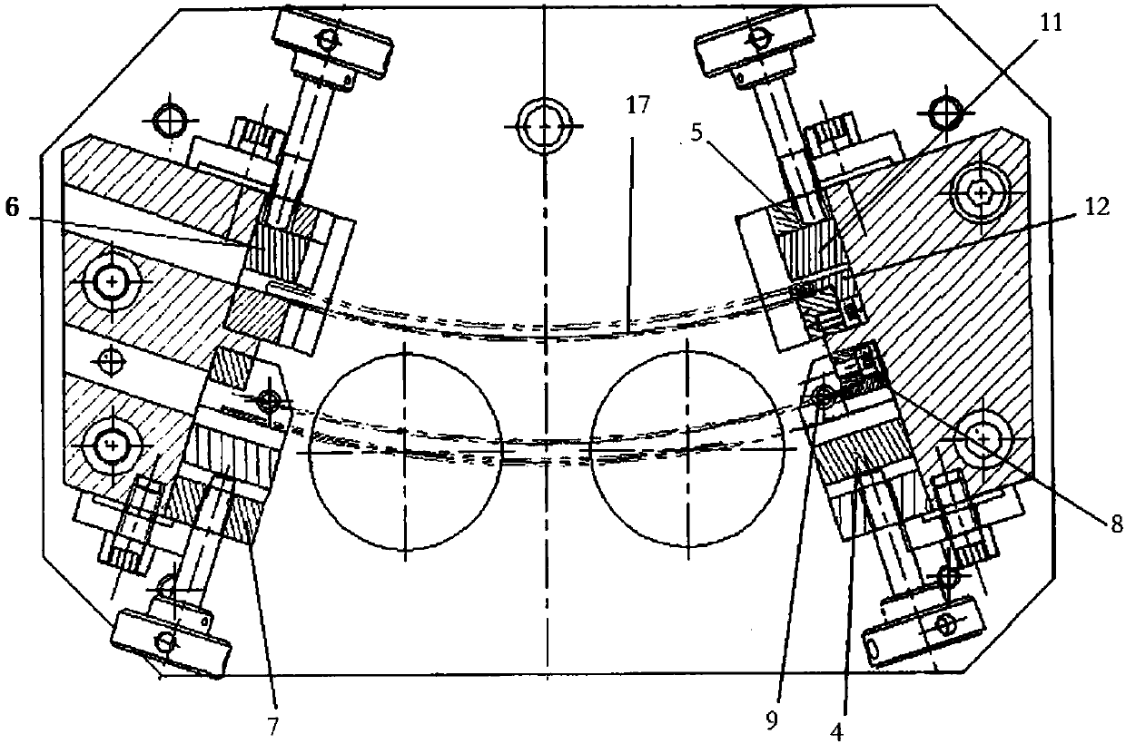 A method for assembling and welding fan-shaped block welding components