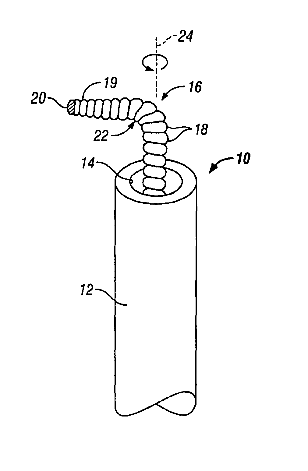 Device for sensing parameters of a hollow body organ