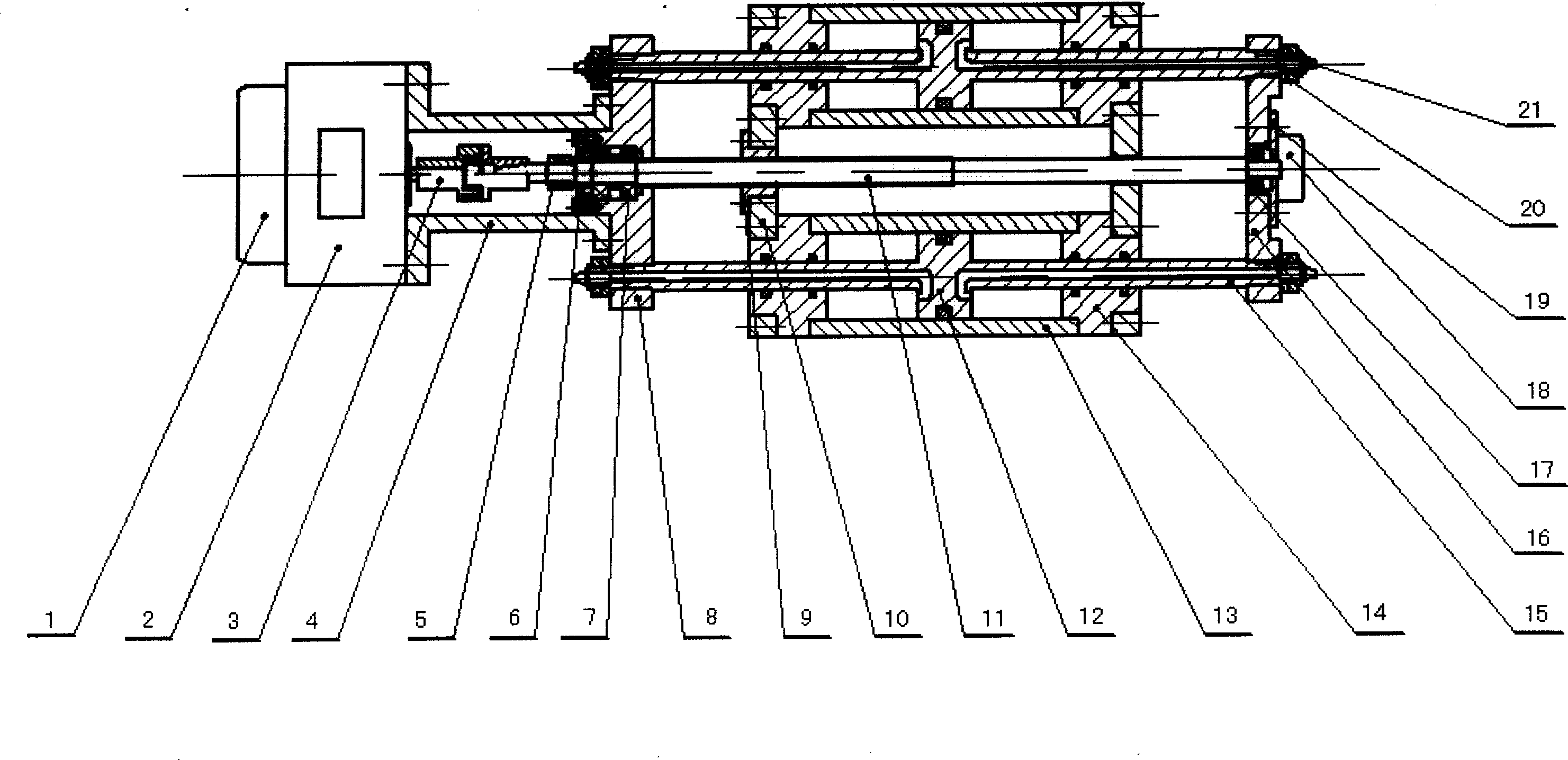 Power sliding table for gas and electricity compound transmission