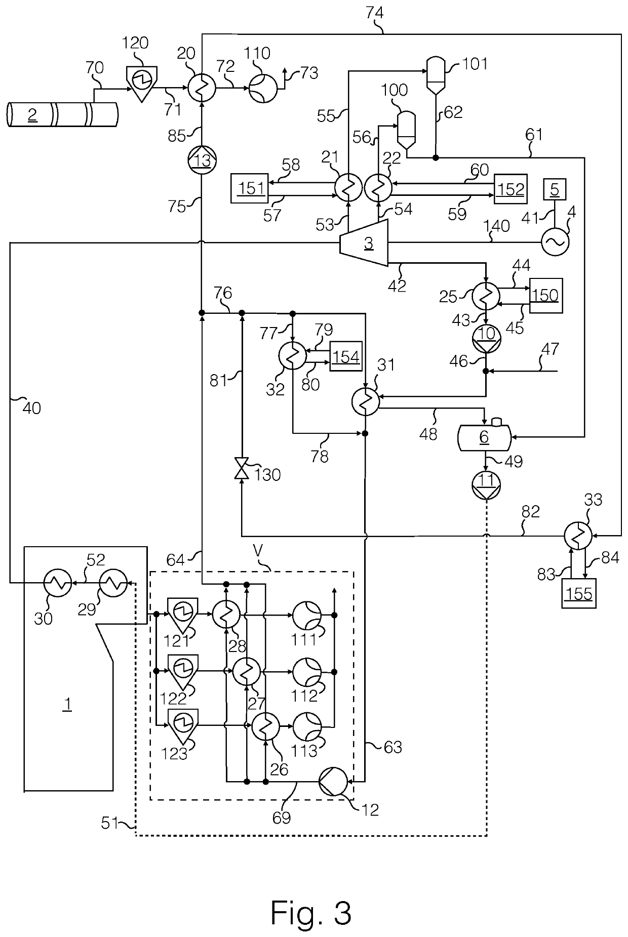 Method and a system for recovering thermal energy in a system comprising a chemical recovery boiler and a lime kiln