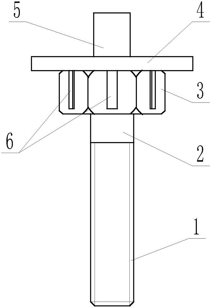 High-efficiency bolt installation structure