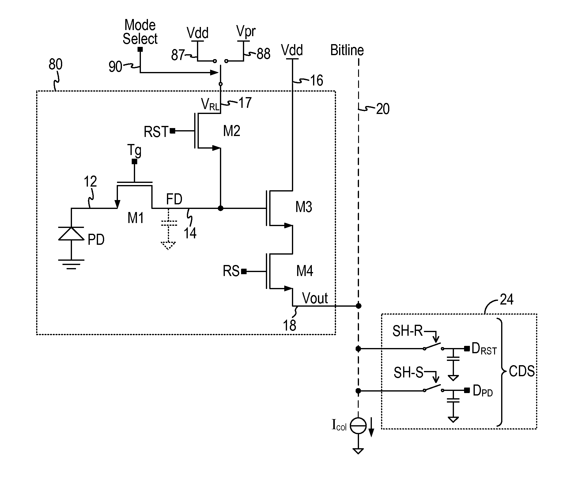 Conversion Gain Modulation Using Charge Sharing Pixel