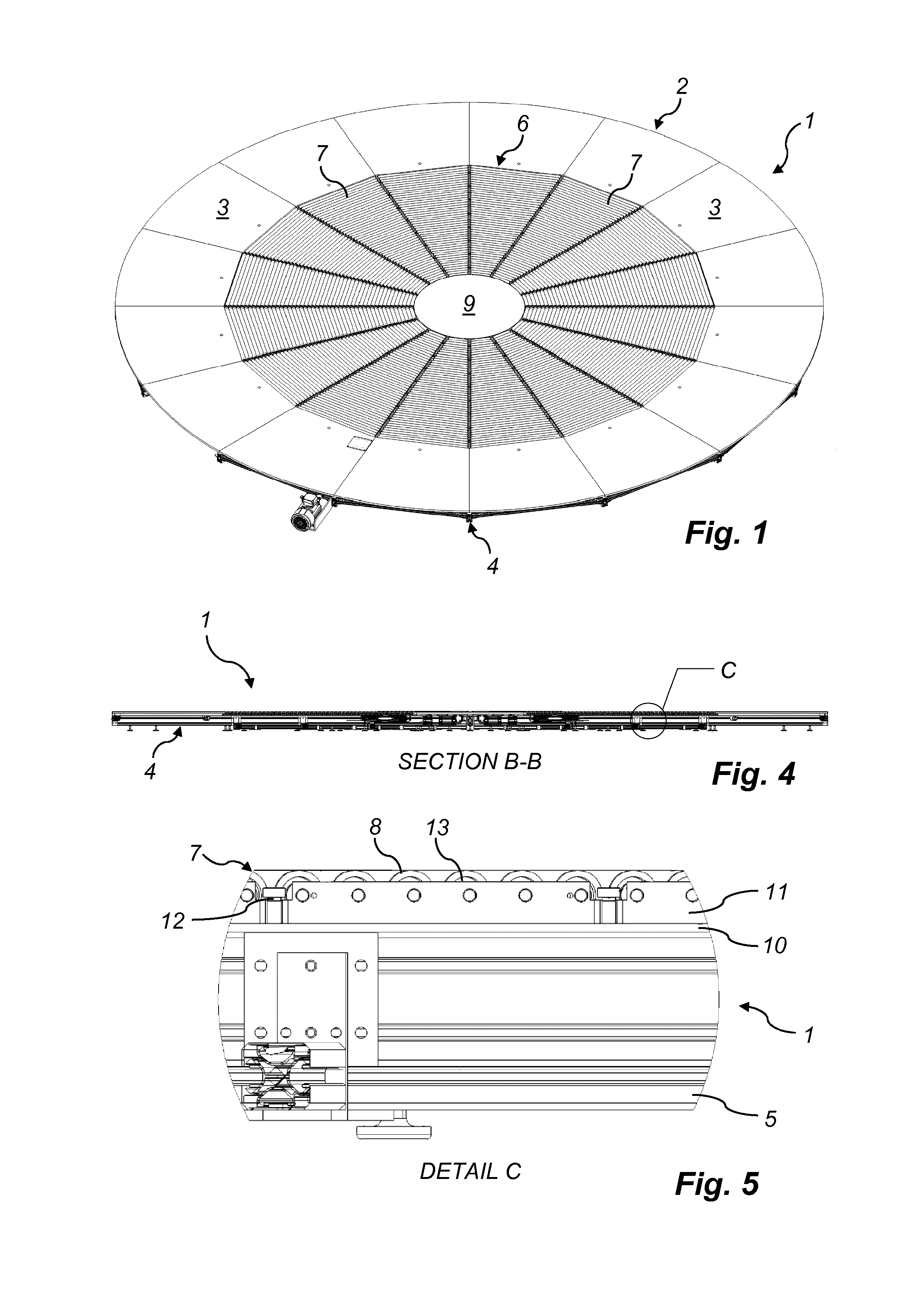 Method of controlling a device allowing a user to walk or run on the spot in an arbitrary direction and device therefor