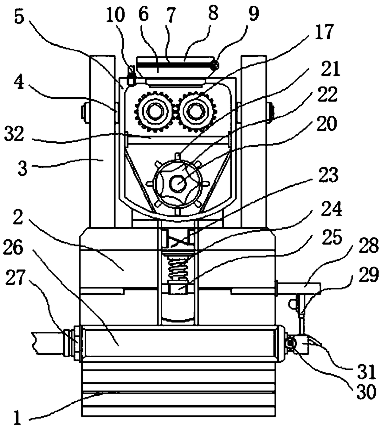 High-coverage adjustable limestone feeding device for sewage treatment device