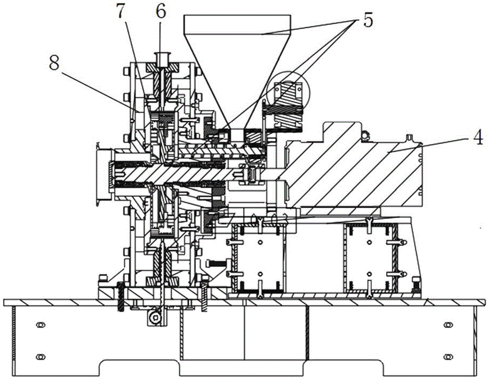 Discharge mechanism and discharge method of energy-level molecular material cell tearing equipment