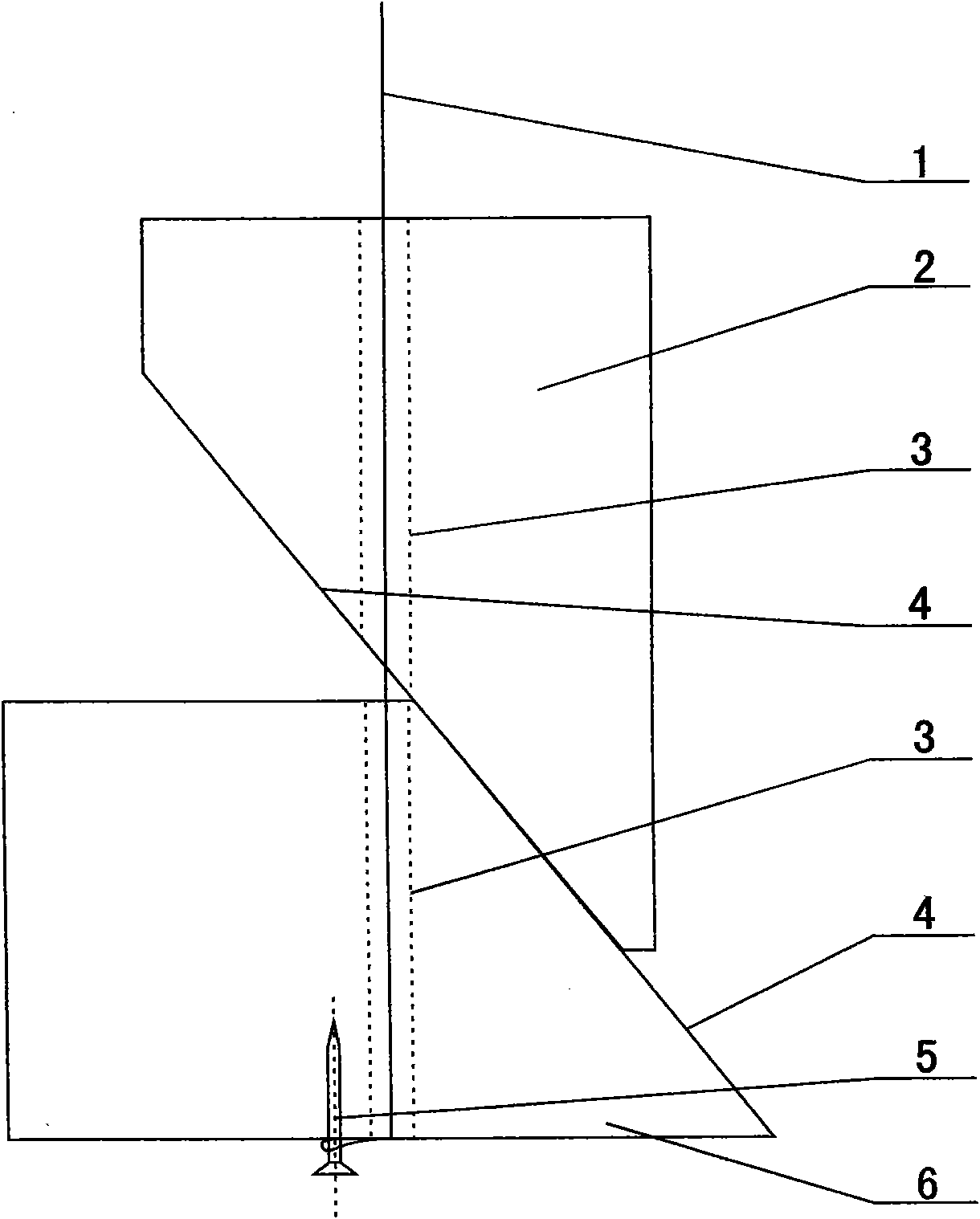 Open pit mined-out area through hole plug and through hole plugging method thereof