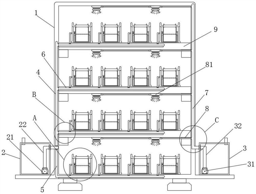 Multilayer ultra-clean culture table device for phalaenopsis amabilis