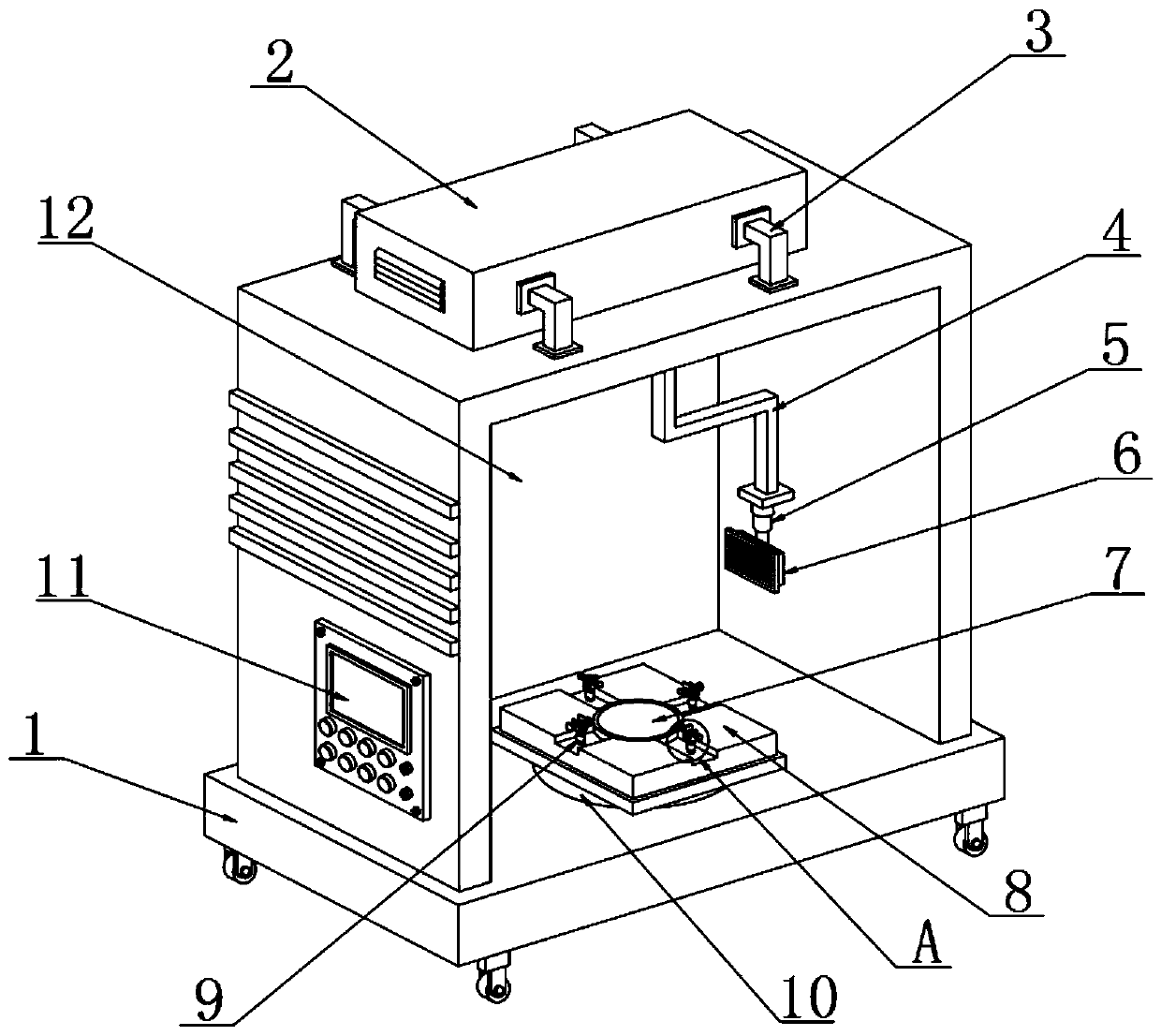 Local paint baking device for mechanical equipment production