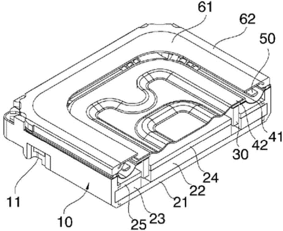 Terminal structure of microspeaker