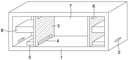 A double-sided heat exchange tunnel drying room with built-in heat source