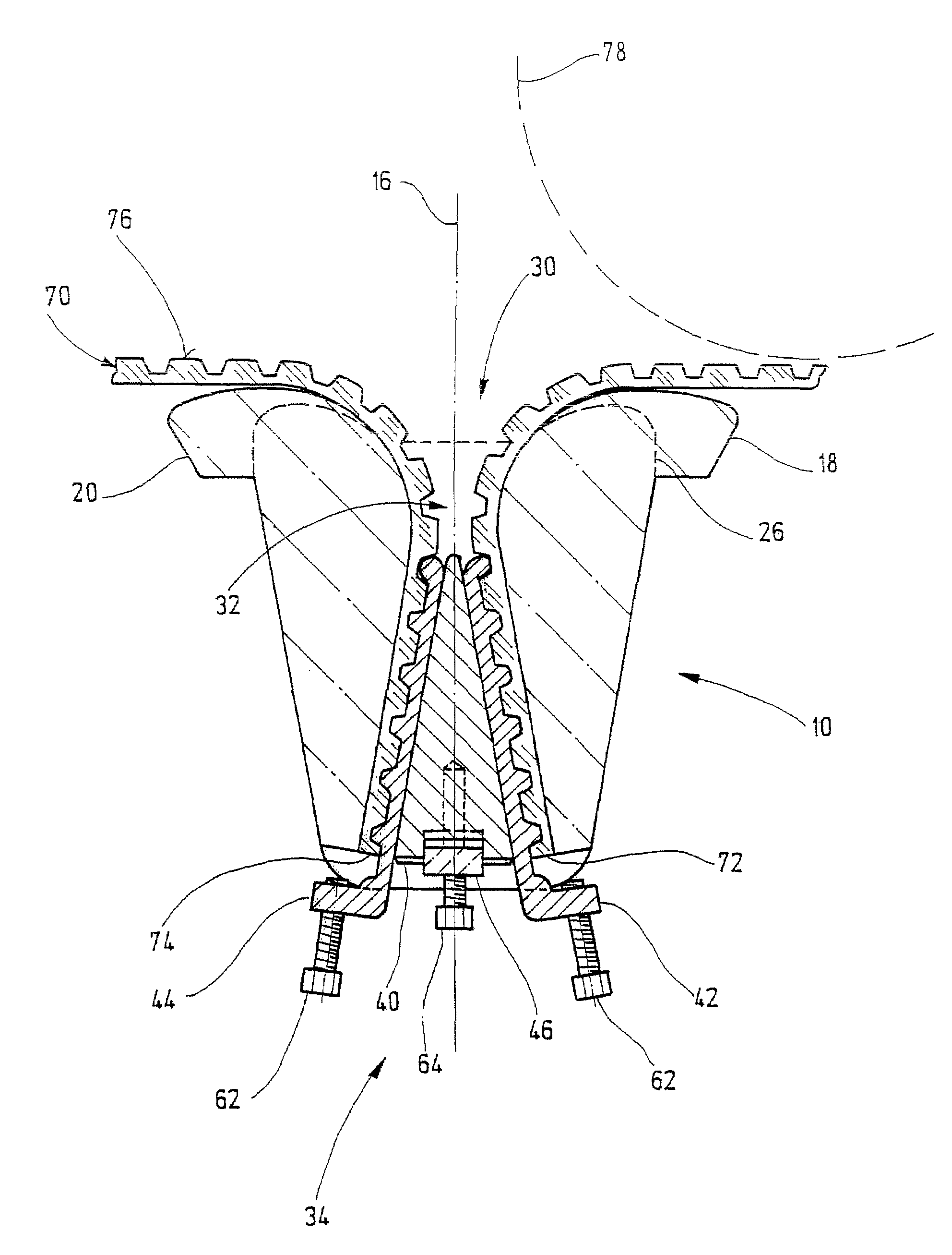 Connecting unit for loose ends of a traction device