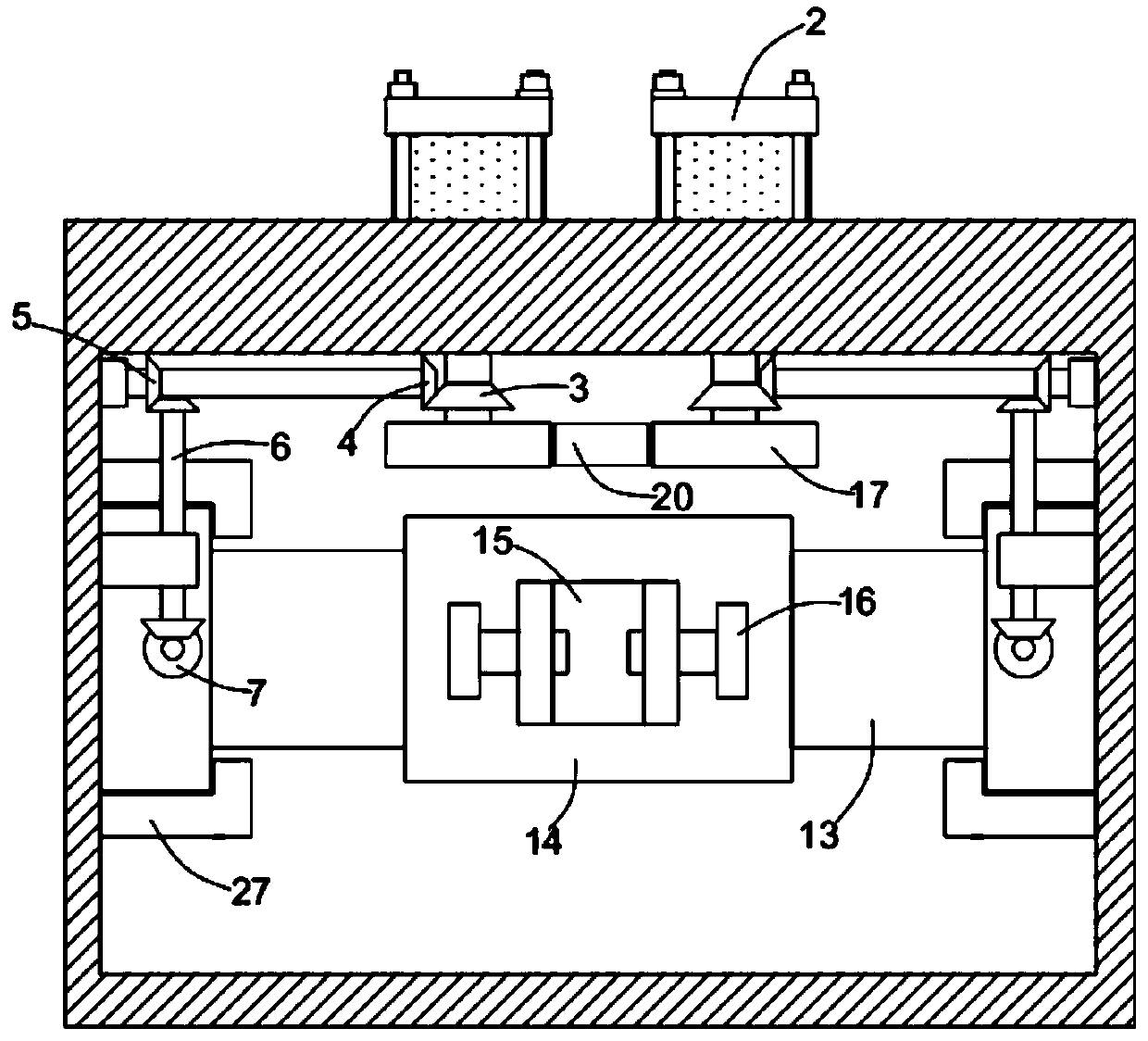 Dual-face rapid forging device of iron sheets