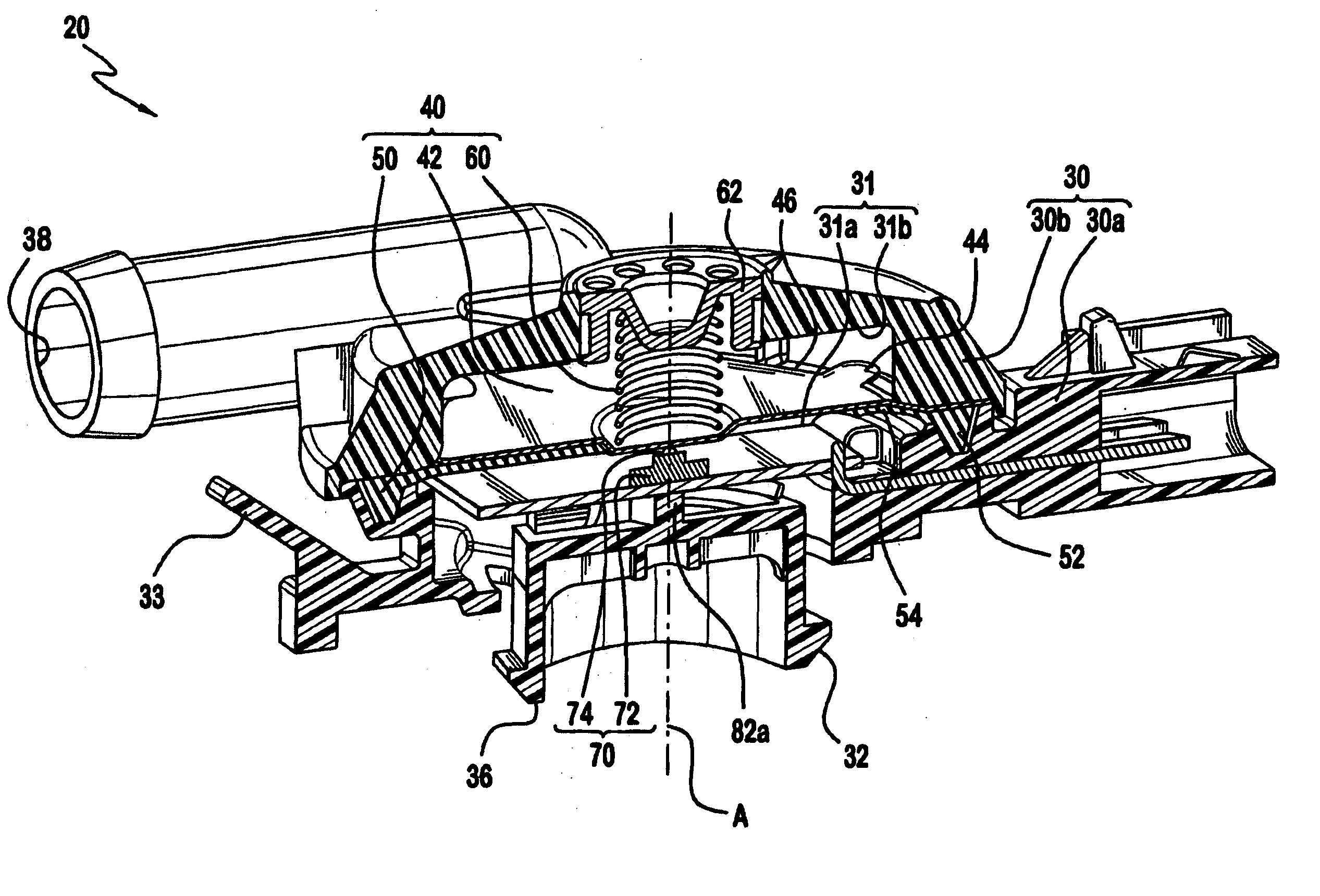 Low power consumption latch circuit including a time delay for a fuel vapor pressure management apparatus