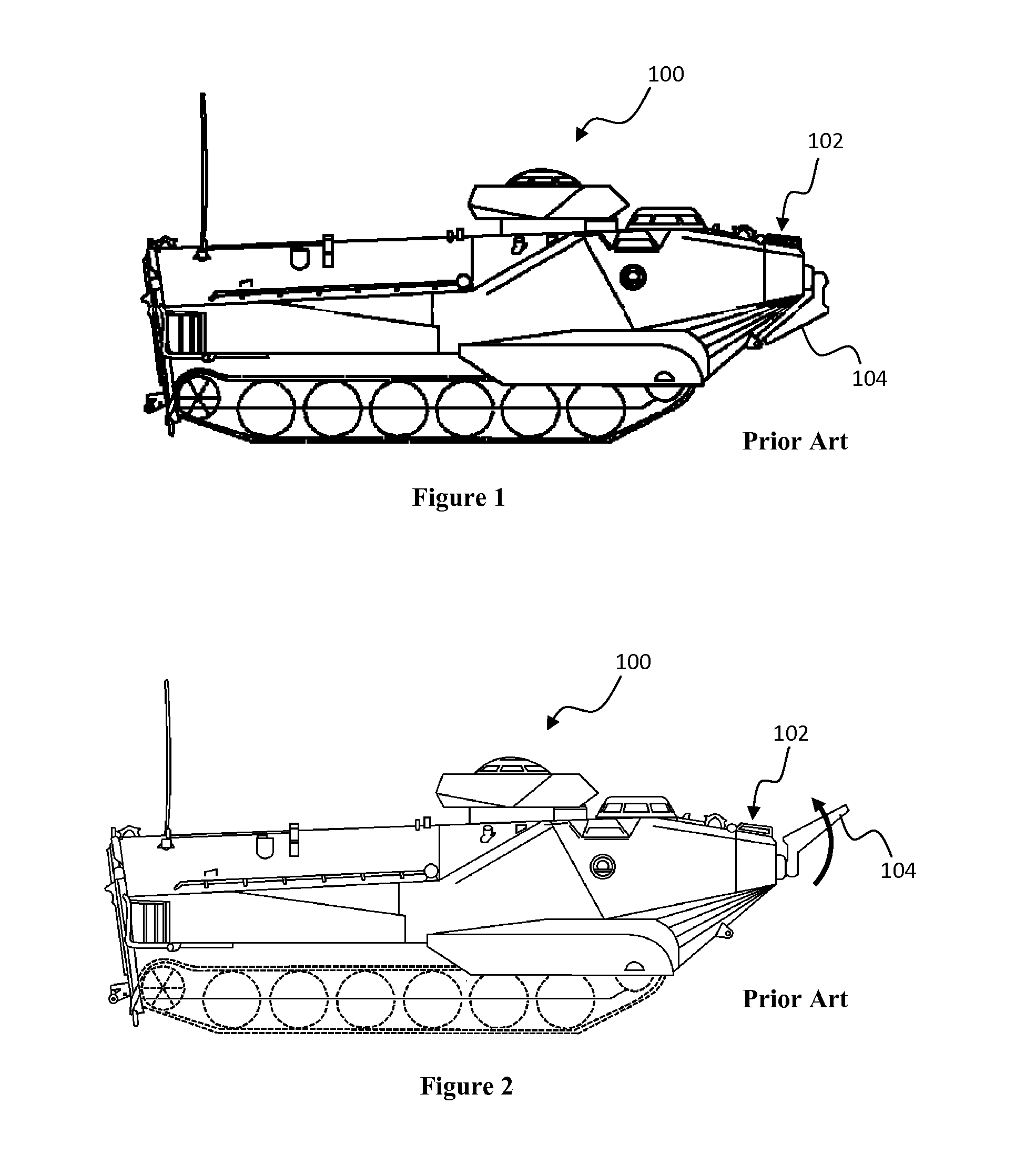 Retractable trim vane for amphibious vehicle