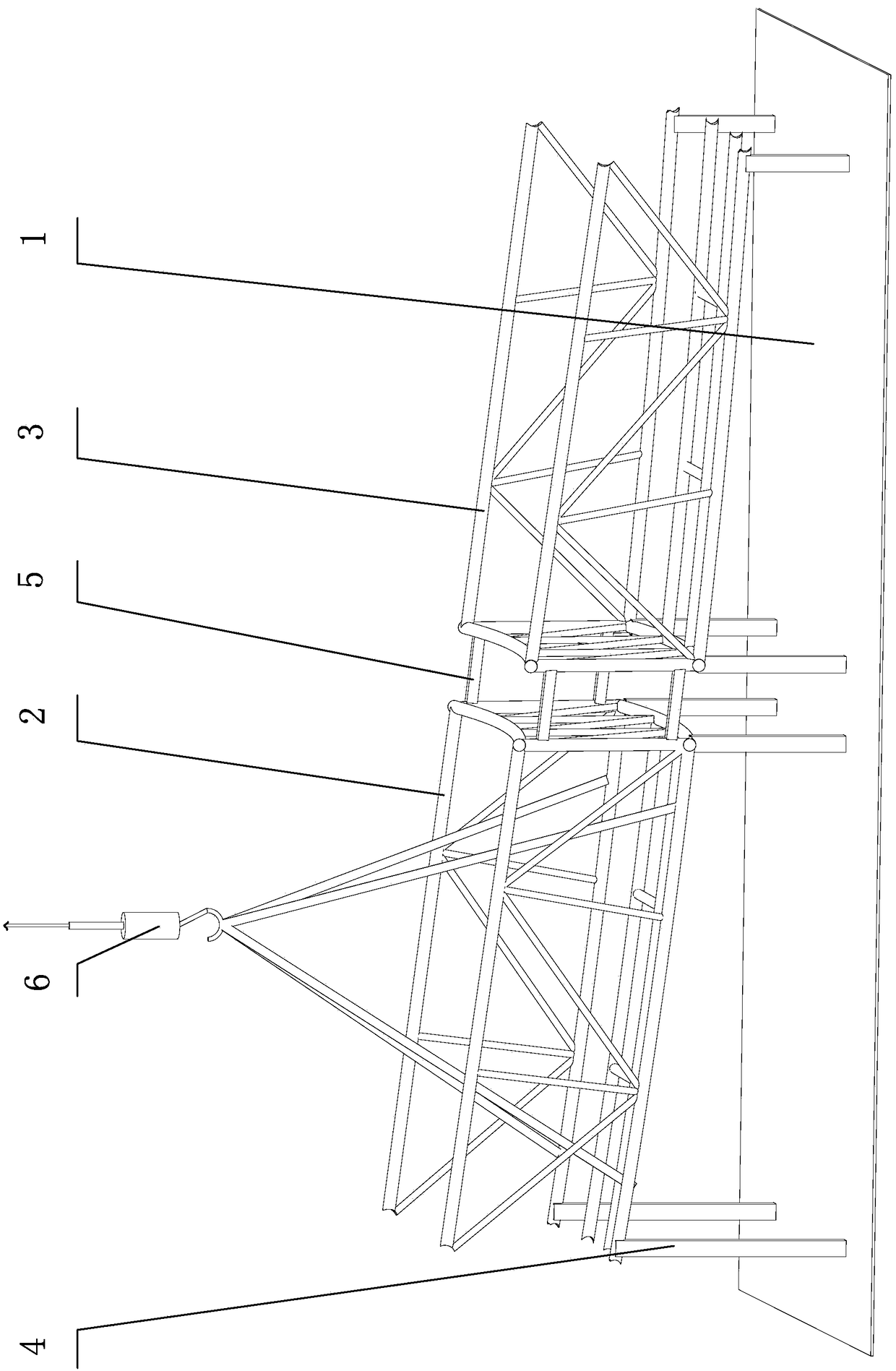 Method for installing spatial-bending-joint discontinuous tubular truss